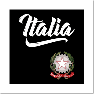 Italia Italy Italian Family Heritage Italiano Coat Of Arms Posters and Art